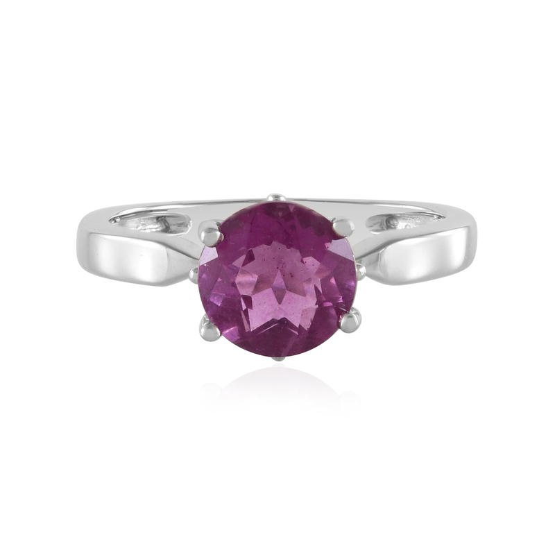 Pinkfarbener Fluorit-Silberring