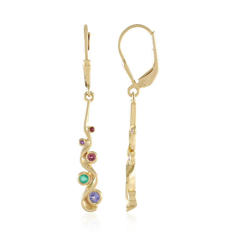 Edelstein-Silberohrringe (MONOSONO COLLECTION) Edelstein-Silberohrringe (MONOSONO COLLECTION)