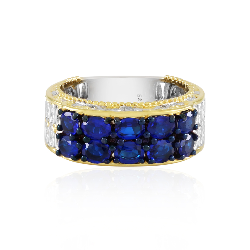 Cobaltblauer Spinell-Silberring (Gems en Vogue)