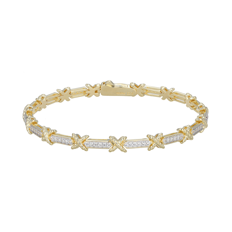 Zirkon-Silberarmband (Adela Silber)