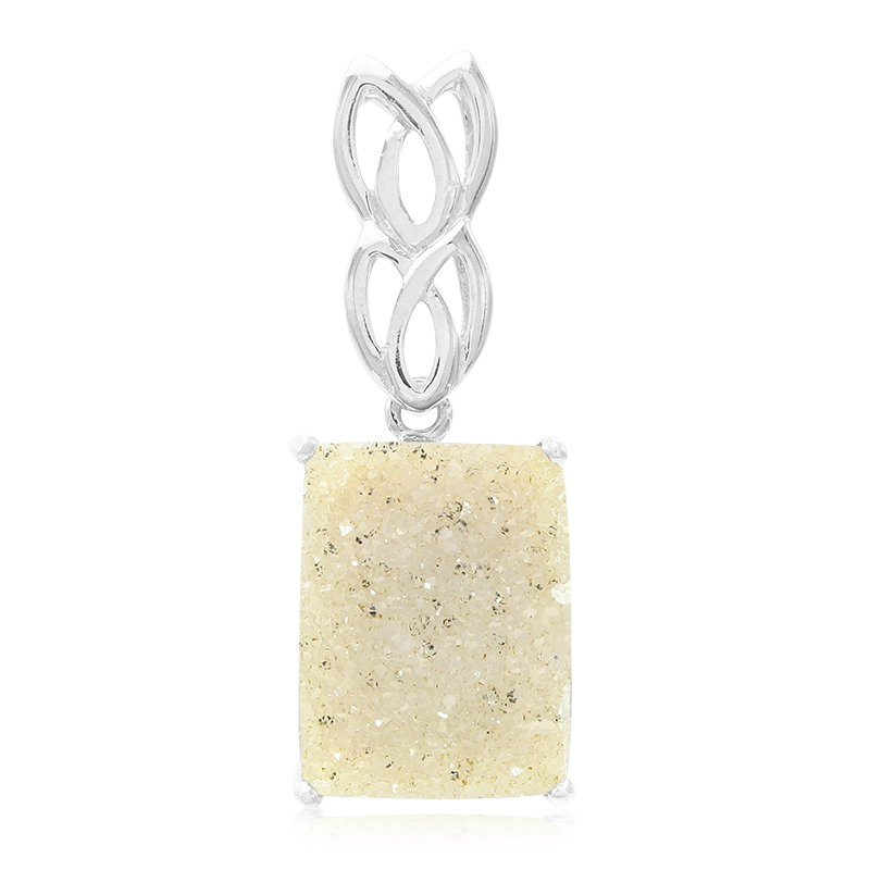 Glitzer-Achat-Silberanhänger