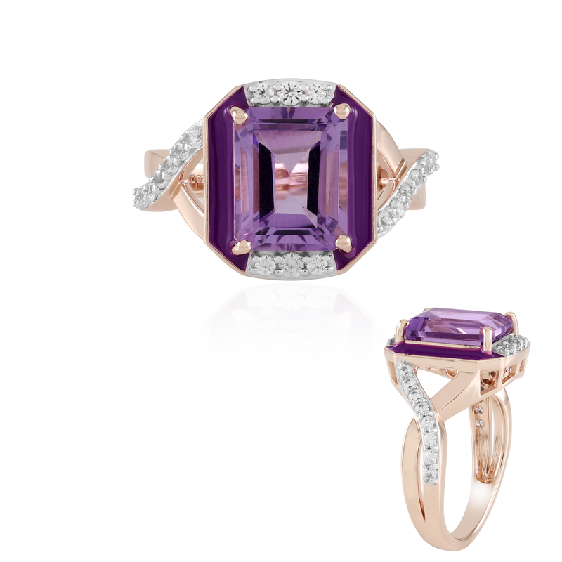 Lavendel-Amethyst-Silberring (Adela Silber)