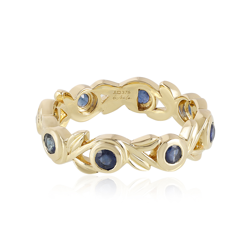 Blauer Saphir-Goldring (de Melo)