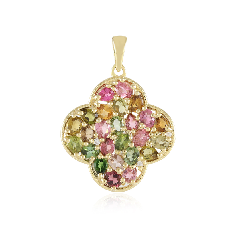 Turmalin-Silberanhänger