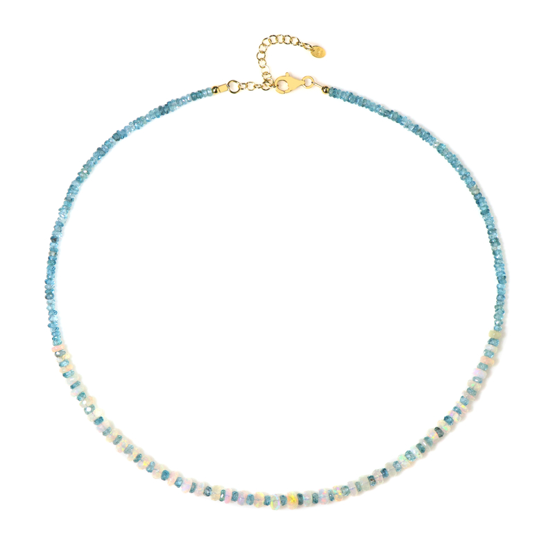 Edelstein-Silberhalskette