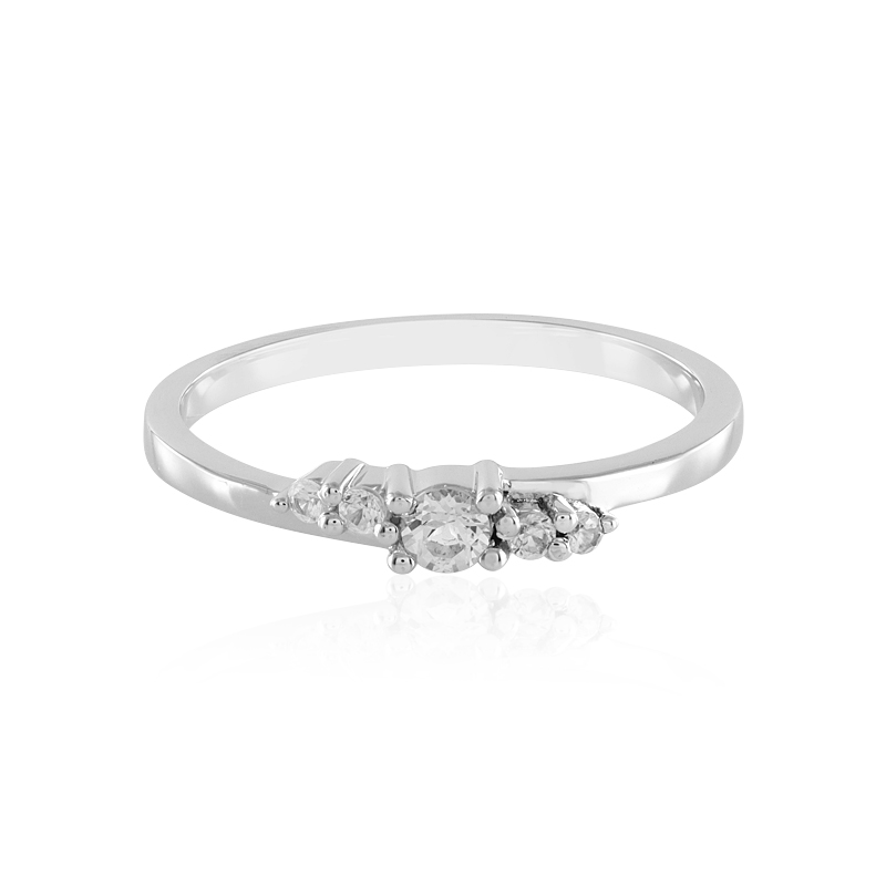 Weißer Topas-Silberring Weißer Topas-Silberring