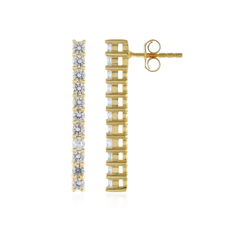 Zirkon-Silberohrringe