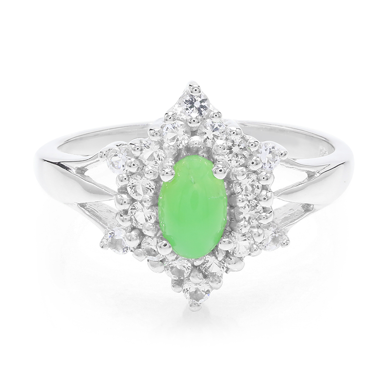 Kaiserlicher Chrysopras-Silberring Kaiserlicher Chrysopras-Silberring