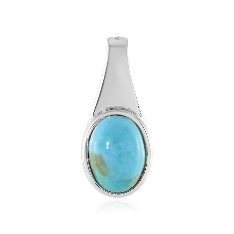 Blauer Kingman Mohave-Türkis-Silberanhänger Blauer Kingman Mohave-Türkis-Silberanhänger