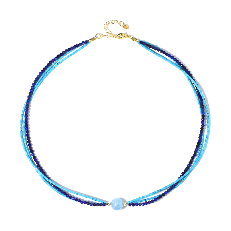 Edelstein-Silberhalskette (Riya) Edelstein-Silberhalskette (Riya)