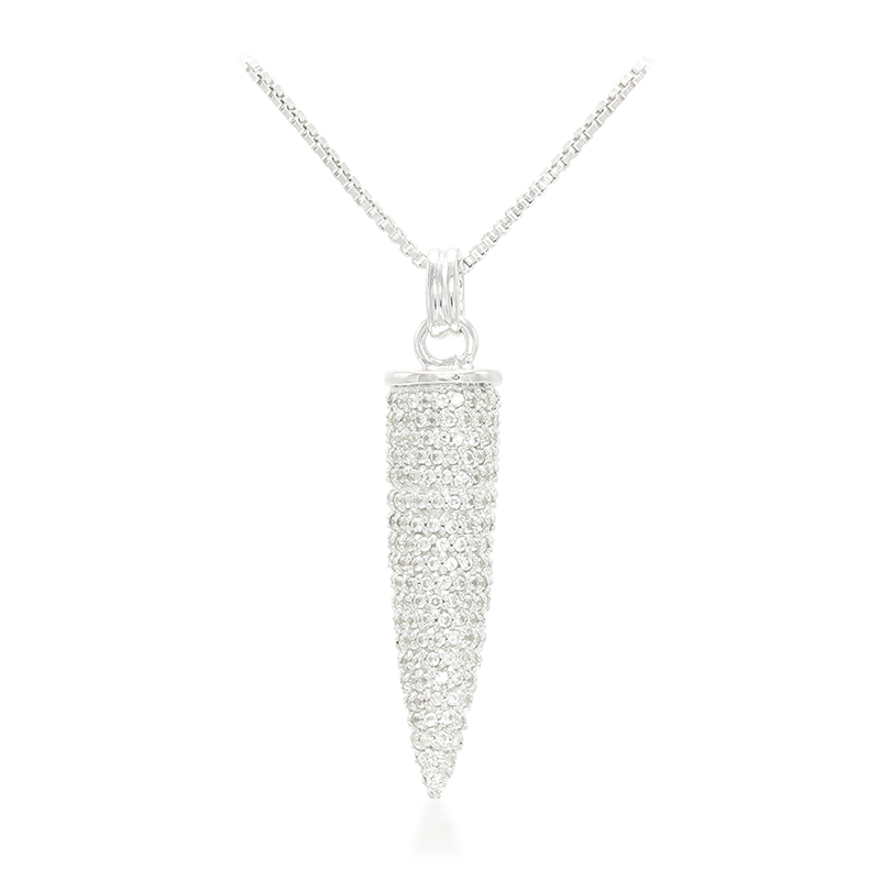 Zirkon-Silberhalskette