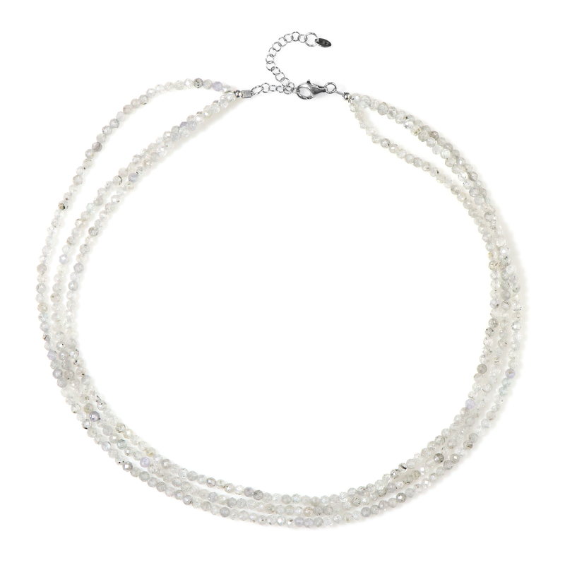 Silberfarbener Zirkon-Silberhalskette