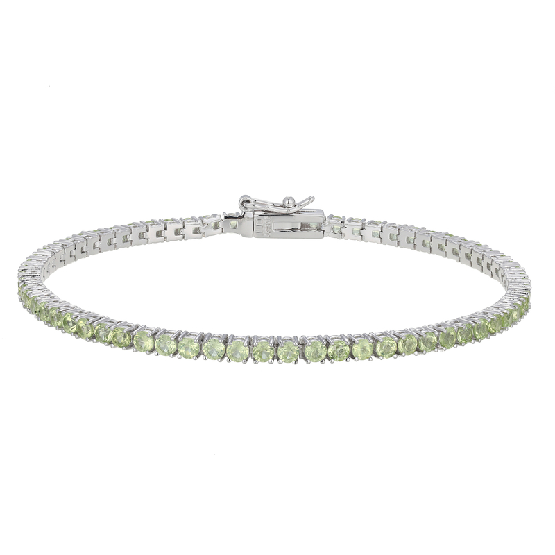 Peridot-Silberarmband
