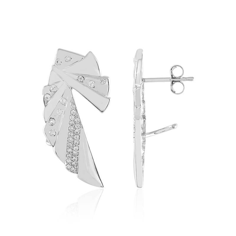 Zirkon-Silberohrringe (de Melo)