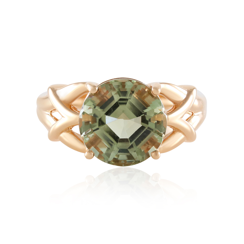 Grüner Amethyst-Silberring Grüner Amethyst-Silberring