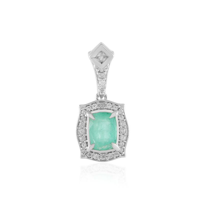 Äthiopischer Smaragd-Silberanhänger