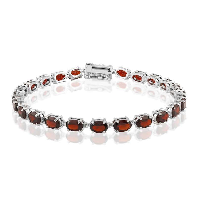Granat-Silberarmband