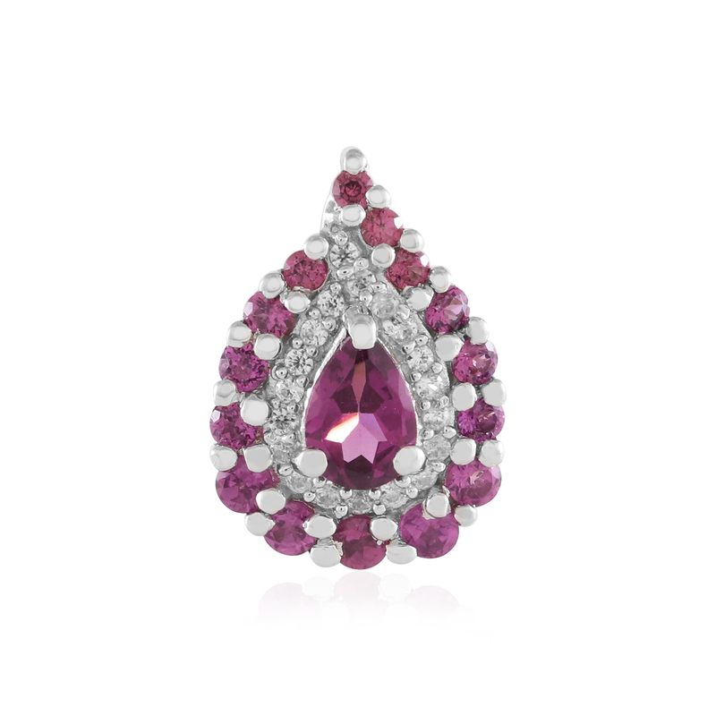 Rhodolith-Silberanhänger