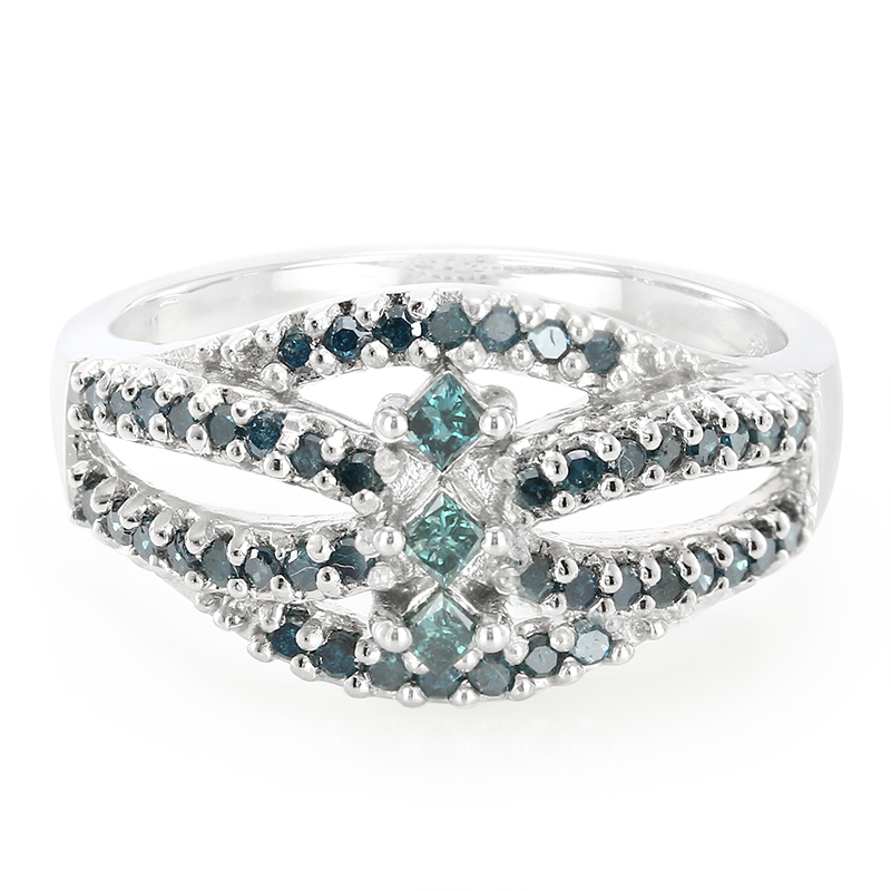 Fancy-Diamant-Silberring Fancy-Diamant-Silberring