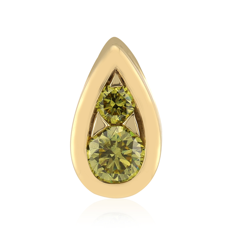 Gelber VS1 Brillant-Goldanhänger (Annette)