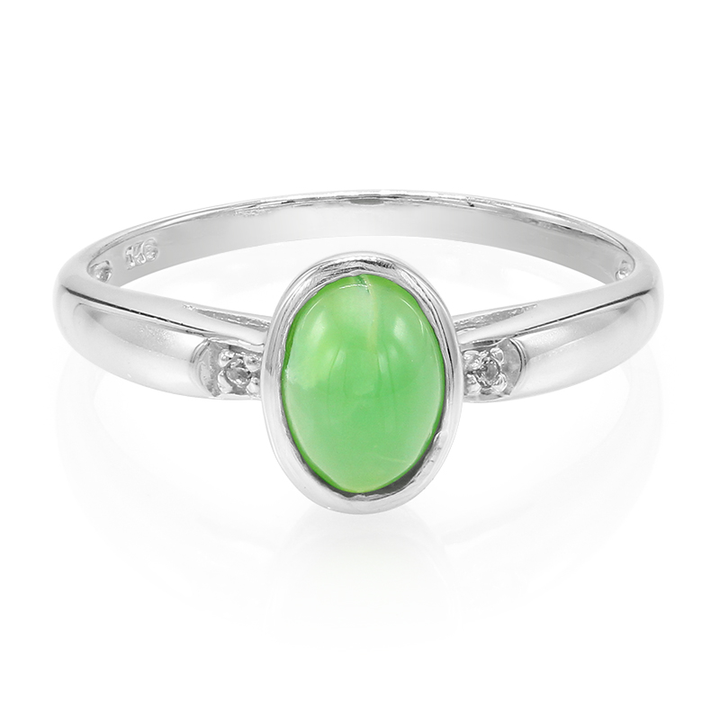 Kaiserlicher Chrysopras-Silberring Kaiserlicher Chrysopras-Silberring