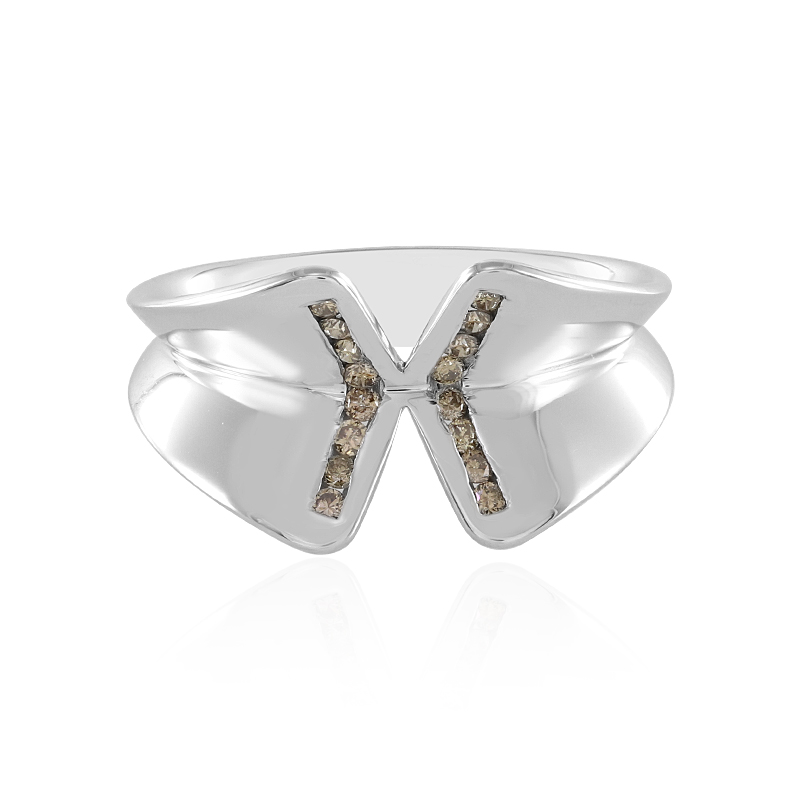 I2 Champagner-Brillant-Silberring (de Melo) I2 Champagner-Brillant-Silberring (de Melo)