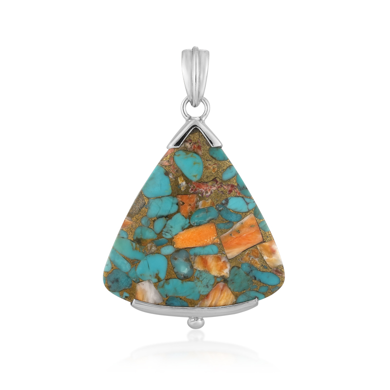 Edelstein-Silberanhänger