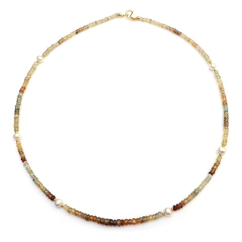 Fancy-Zirkon-Silberhalskette Fancy-Zirkon-Silberhalskette