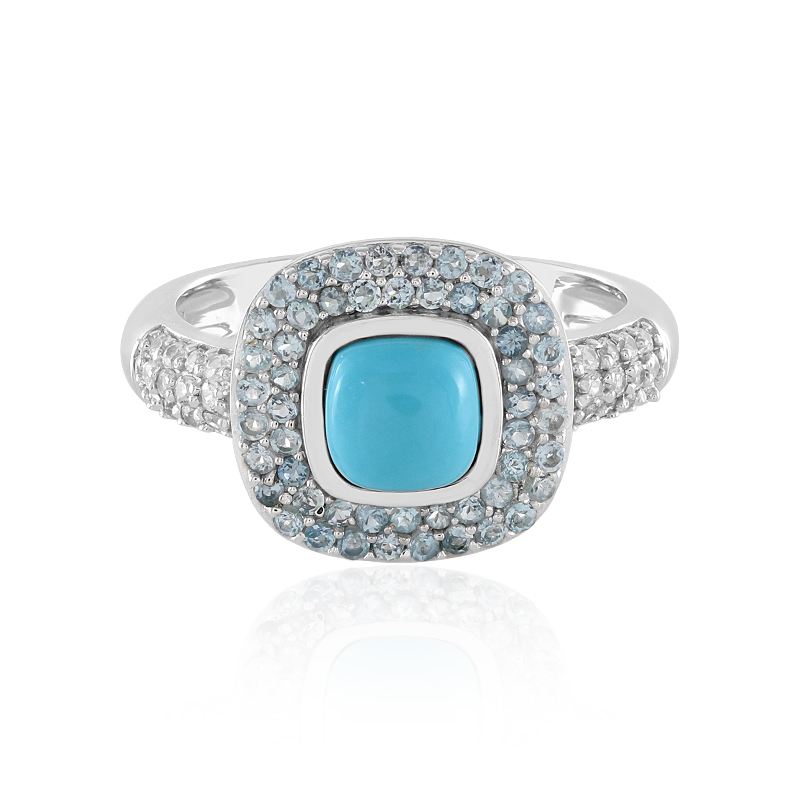 Sleeping Beauty-Türkis-Silberring (de Melo)