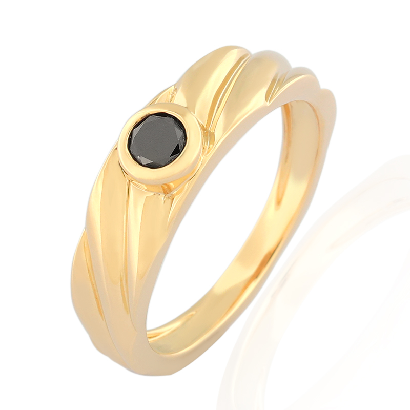 Schwarzer Brillant-Goldring (de Melo) Schwarzer Brillant-Goldring (de Melo)