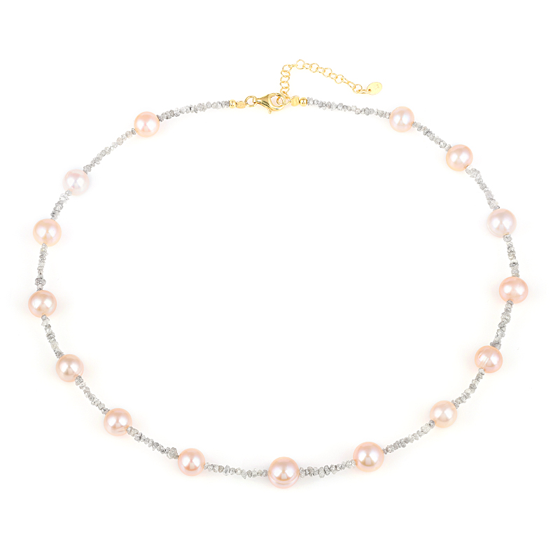 Edelstein-Silberhalskette