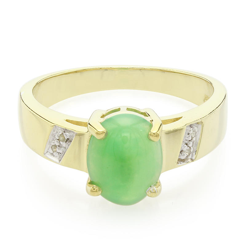 Kaiserlicher Chrysopras-Silberring