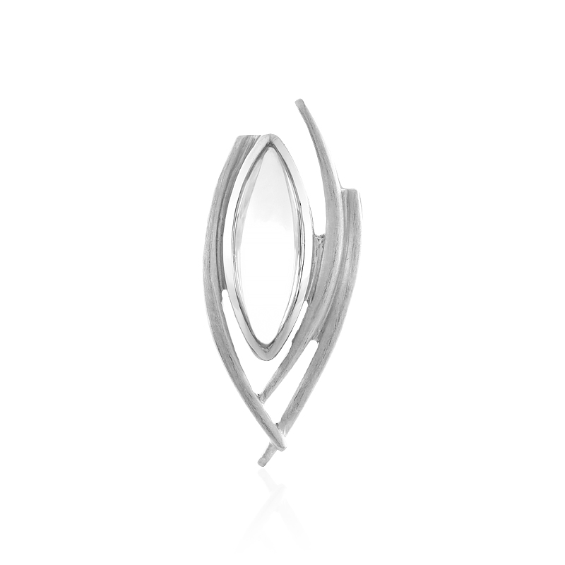 Weißer Quarz-Silberanhänger (MONOSONO COLLECTION) Weißer Quarz-Silberanhänger (MONOSONO COLLECTION)