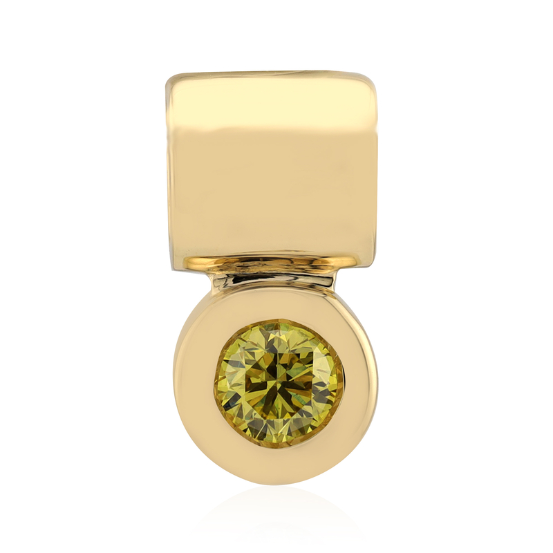 Gelber VS1 Brillant-Goldanhänger (Annette)