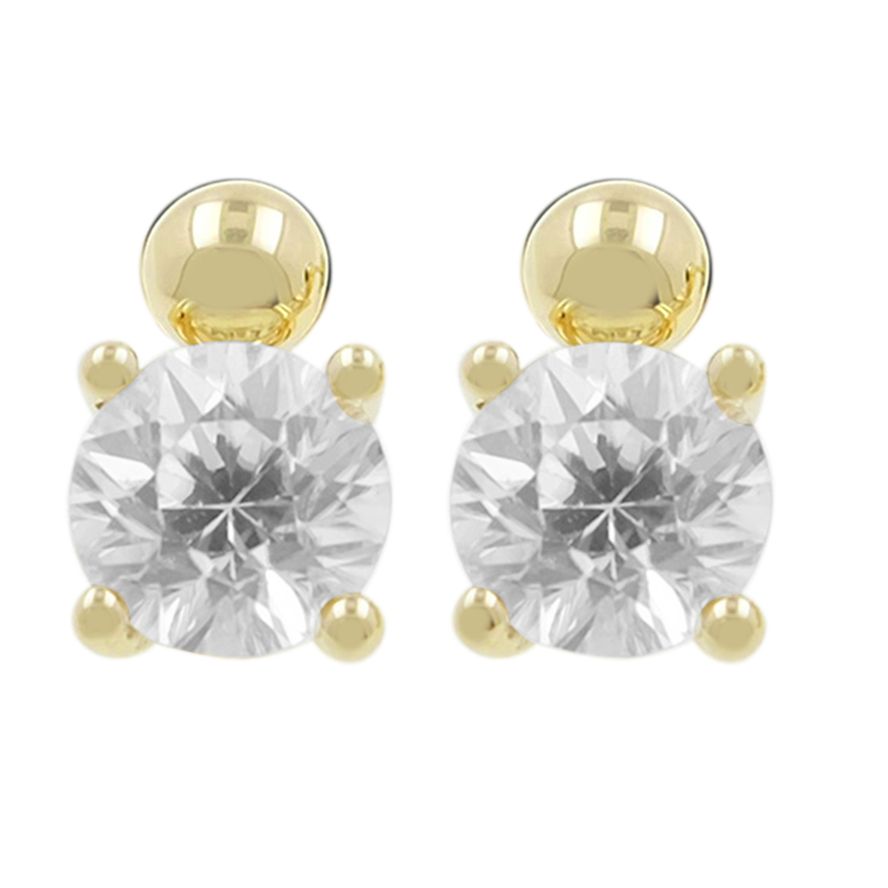 Zirkon-Goldohrringe (de Melo)