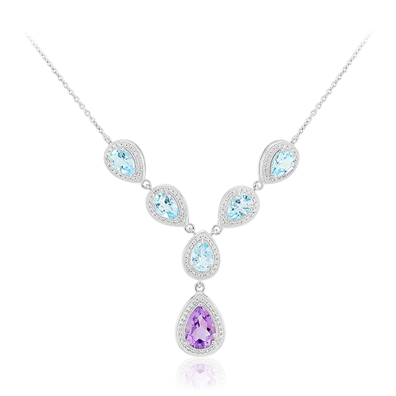 Amethyst-Silbercollier