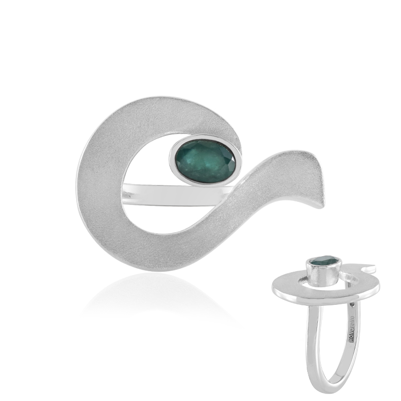 Grandidierit-Silberring (MONOSONO COLLECTION)