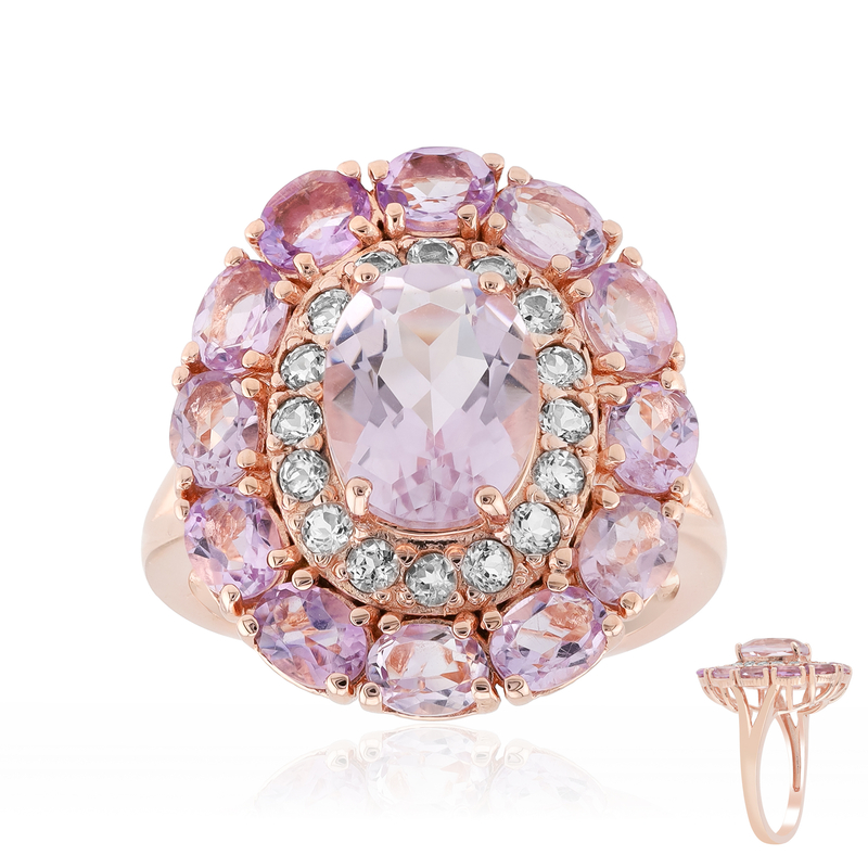 Bolivianischer Amethyst-Silberring
