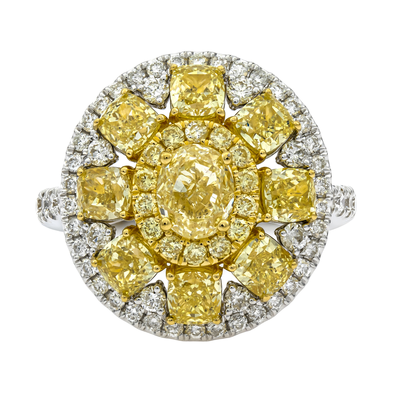 Gelber SI2 Brillant-Goldring (CIRARI)