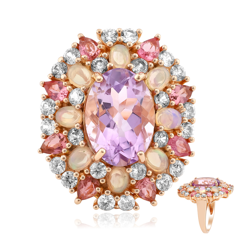 Bolivianischer Amethyst-Silberring