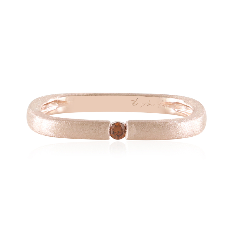 Roter I2 Brillant-Silberring (de Melo)