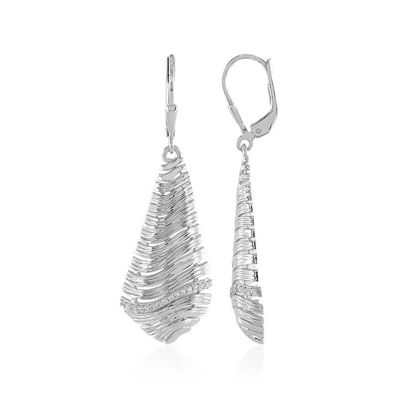 Zirkon-Silberohrringe (MONOSONO COLLECTION)