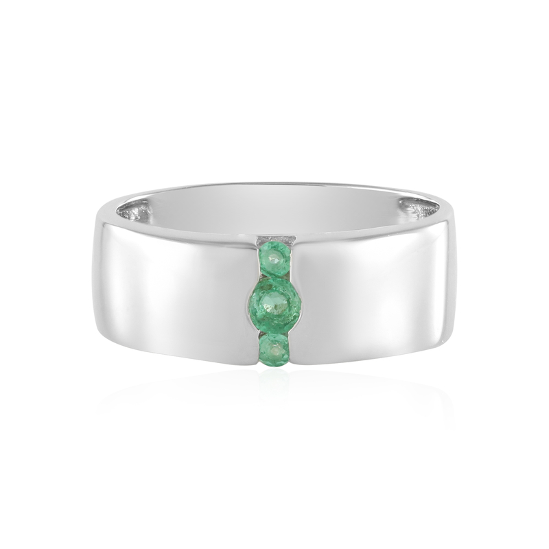 Russischer Smaragd-Silberring (de Melo)
