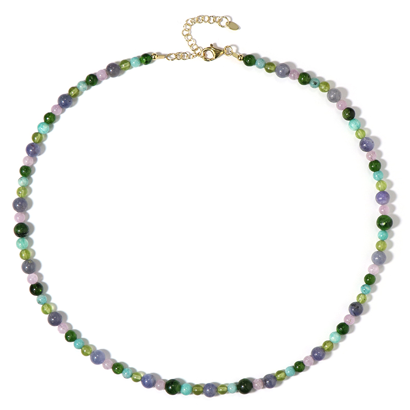 Edelstein-Silberhalskette