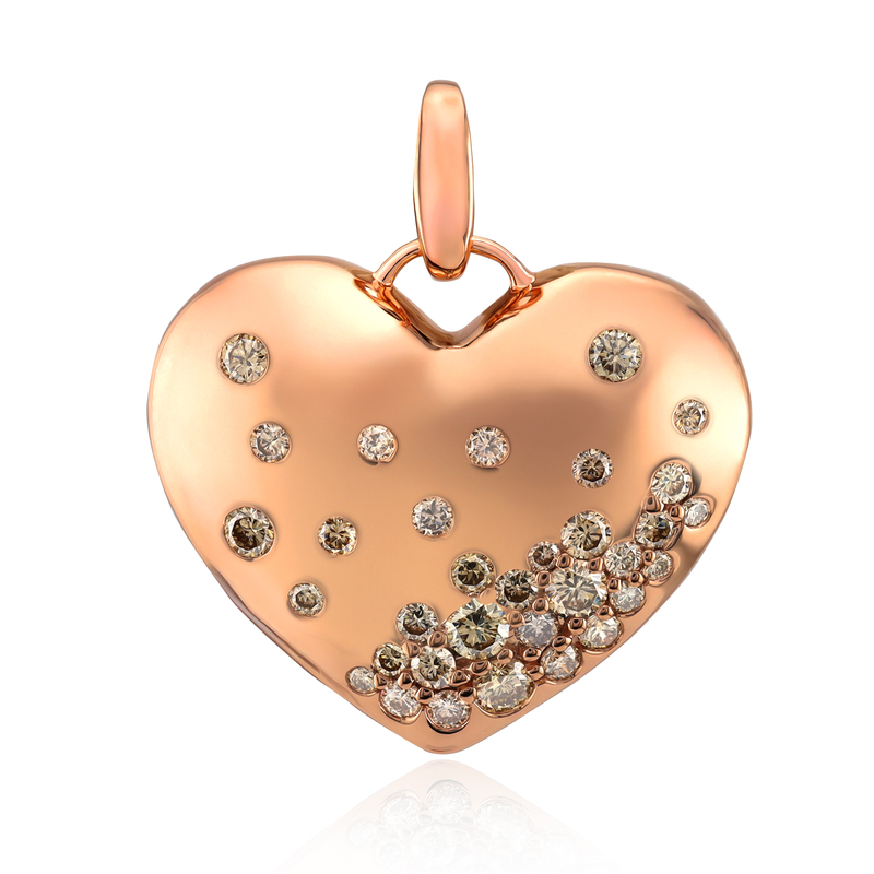 SI1 Argyle-Rose de France-Brillant-Goldanhänger (Annette)