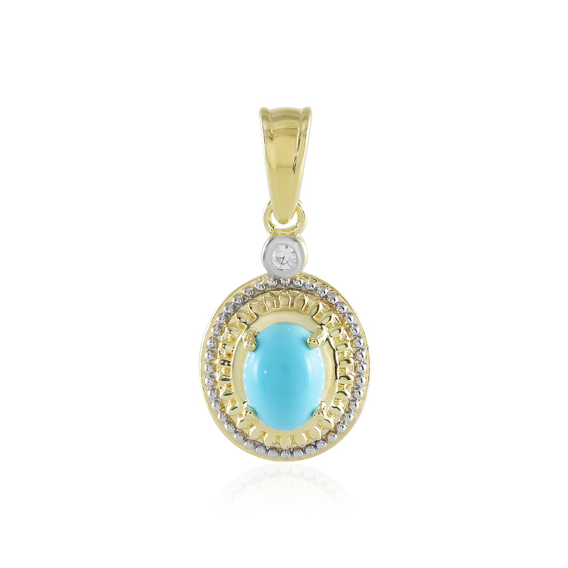 Sleeping Beauty-Türkis-Silberanhänger