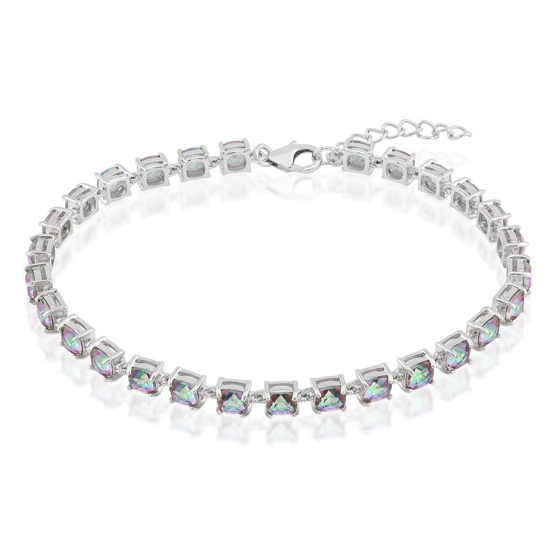 Mystik-Quarz-Silberarmband
