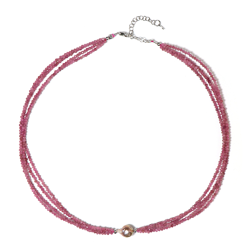 Edelstein-Silberhalskette