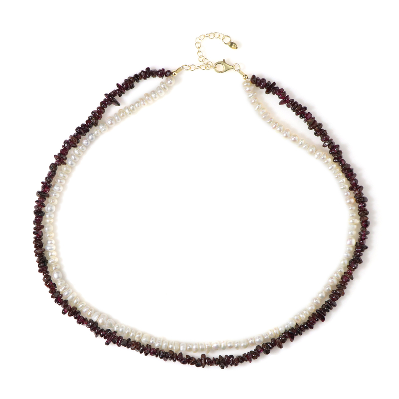 Edelstein-Silberhalskette