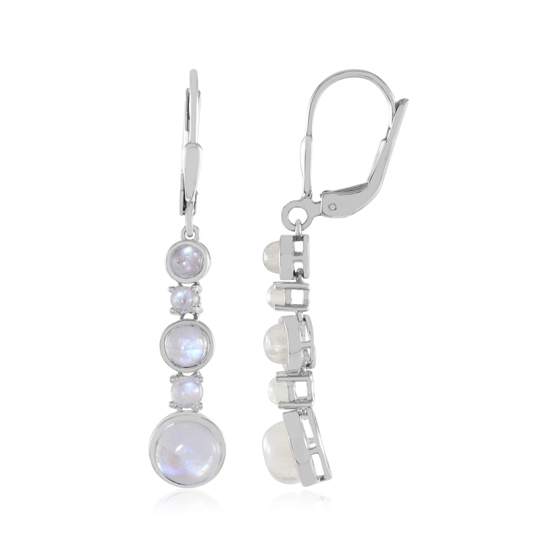 Blauer Mondstein-Silberohrringe (KM by Juwelo)